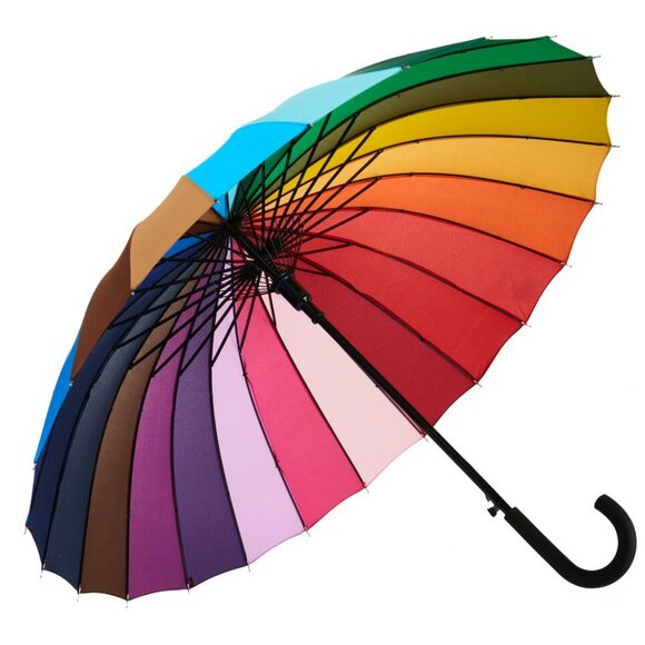 Variety To Go Rainbow Umbrella, Rainbow Umbrella Large, Compact, Windproof, Auto - Picture 1 of 10
